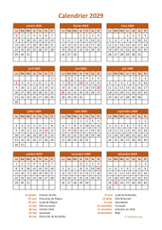 calendrier annuel 2029 07