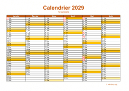 calendrier annuel 2029 09