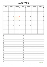 calendrier août 2029 07