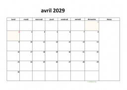 calendrier avril 2029 08