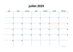 calendrier juillet 2029 04