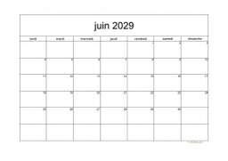 calendrier juin 2029 05