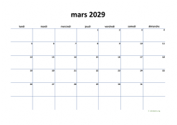 calendrier mars 2029 04
