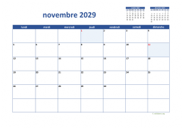 calendrier novembre 2029 02