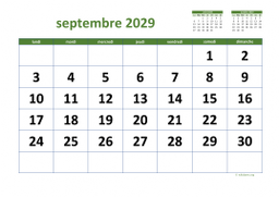 calendrier septembre 2029 03