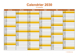 calendrier annuel 2030 09