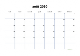 calendrier août 2030 04