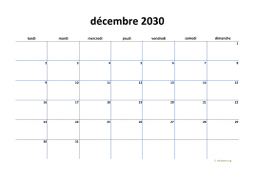 calendrier décembre 2030 04
