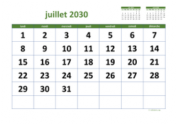 calendrier juillet 2030 03