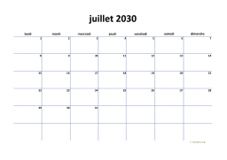calendrier juillet 2030 04