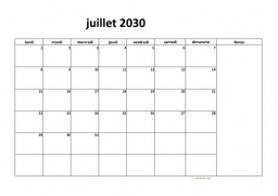 calendrier juillet 2030 08