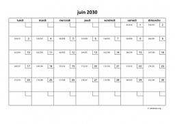 calendrier juin 2030 01