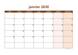 calendrier mensuel 2030 06