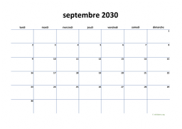 calendrier septembre 2030 04