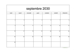 calendrier septembre 2030 05