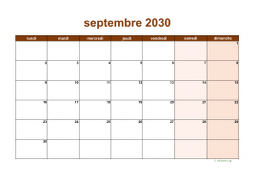 calendrier septembre 2030 06