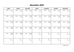 calendrier décembre 2031 01