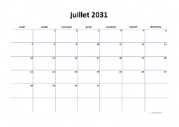 calendrier juillet 2031 04