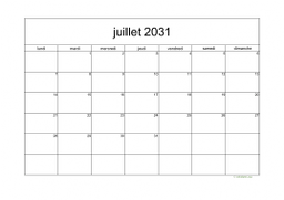 calendrier juillet 2031 05