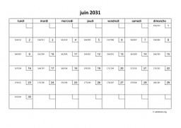 calendrier juin 2031 01