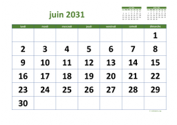 calendrier juin 2031 03