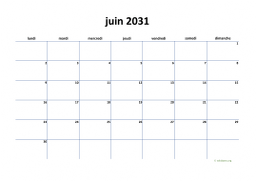 calendrier juin 2031 04