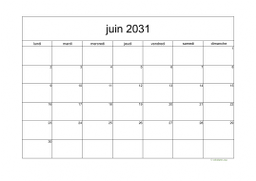 calendrier juin 2031 05