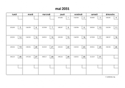calendrier mai 2031 01
