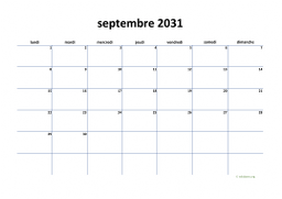 calendrier septembre 2031 04