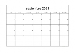 calendrier septembre 2031 05