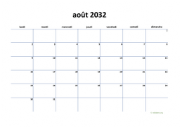 calendrier août 2032 04