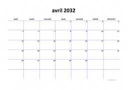 calendrier avril 2032 04
