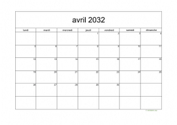 calendrier avril 2032 05