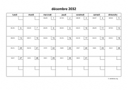 calendrier décembre 2032 01