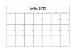calendrier juillet 2032 05