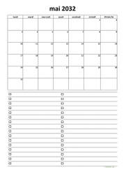 calendrier mai 2032 07