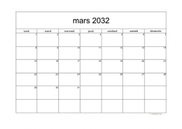 calendrier mars 2032 05