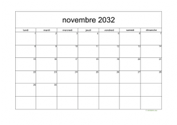 calendrier novembre 2032 05