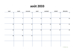 calendrier août 2033 04