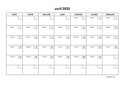 calendrier avril 2033 01