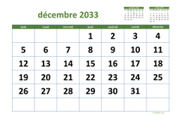 calendrier décembre 2033 03