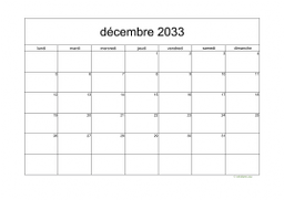 calendrier décembre 2033 05