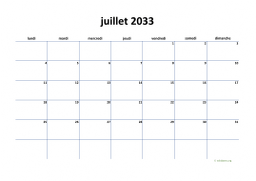 calendrier juillet 2033 04