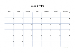 calendrier mai 2033 04