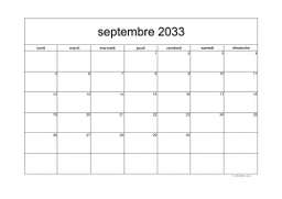 calendrier septembre 2033 05
