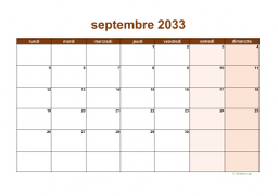 calendrier septembre 2033 06