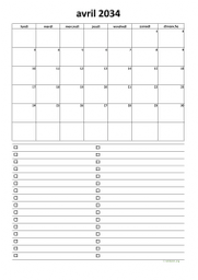 calendrier avril 2034 07