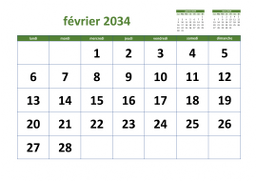 calendrier février 2034 03