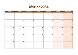 calendrier février 2034 06