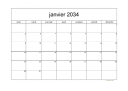 calendrier janvier 2034 05